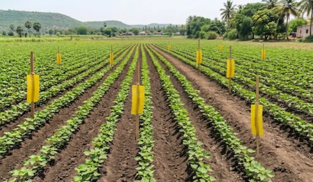 cotton whitefly control పత్తి తెల్లదోమ నివారణ