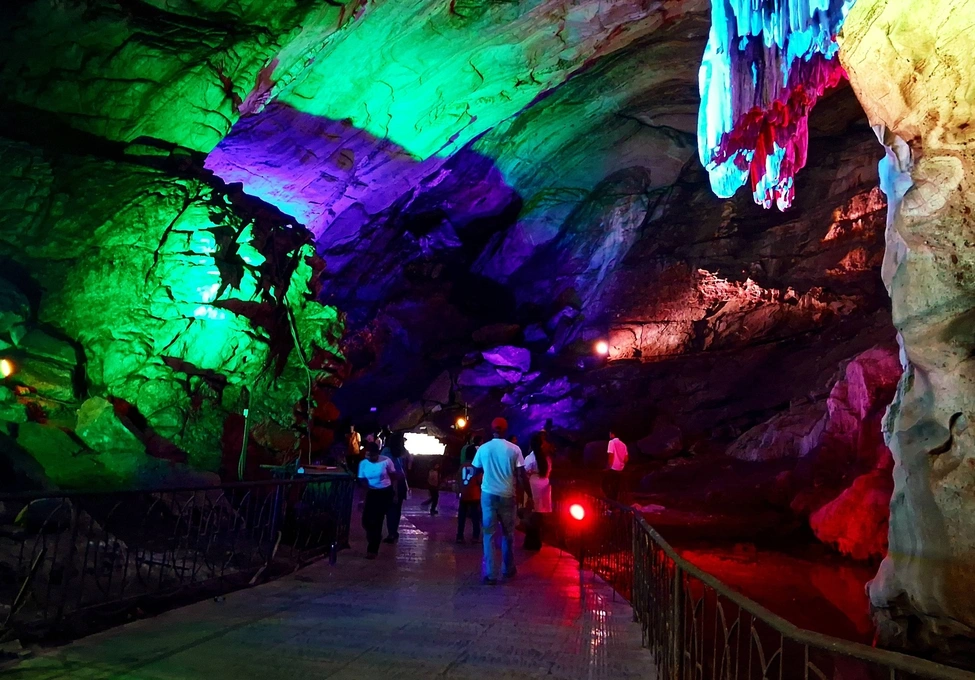 Inside Borra Caves near Araku Valley Andhra Pradesh